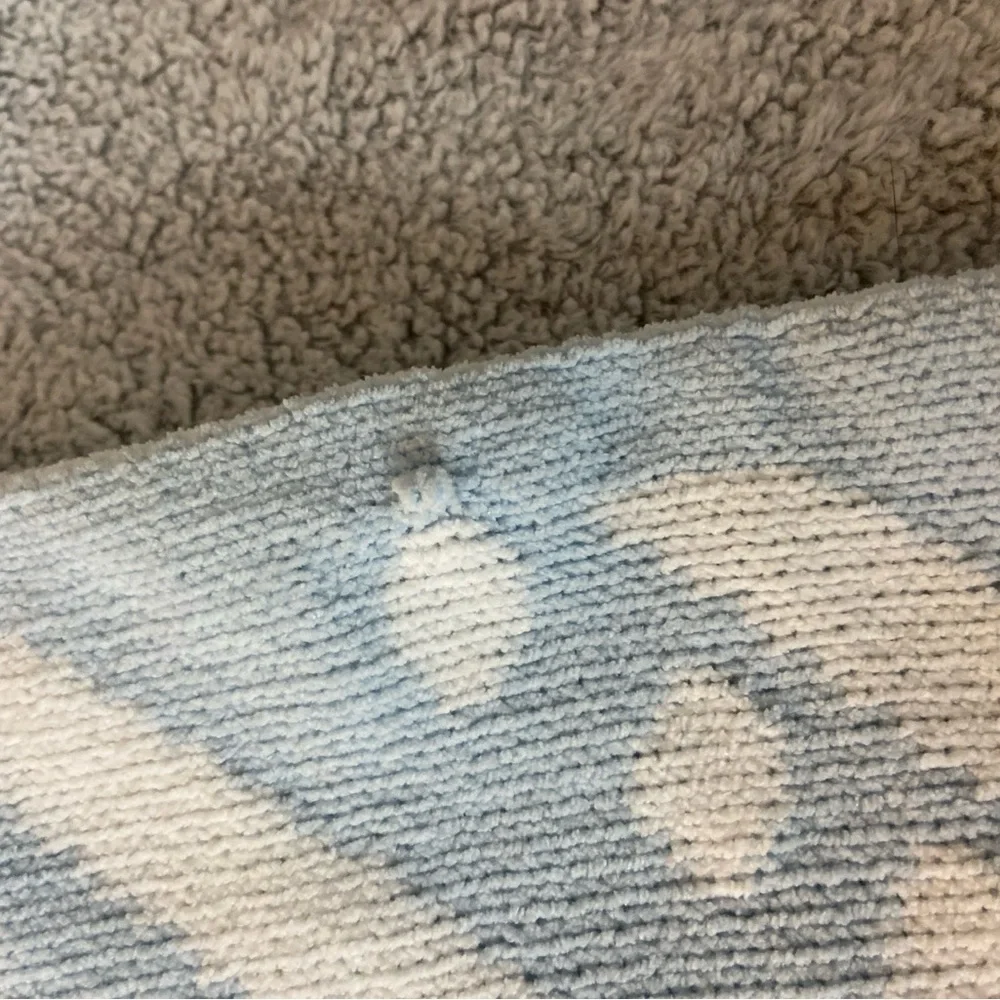 Harper Canyon Baby Blanket Blue White Chevron Dot Print 38x30